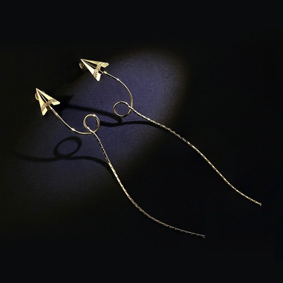 Paper plane earrings - Picture 10 of 10
